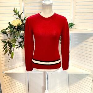 HAPPY SHEEP BURGANDY NWOT CASHMERE SWEATER SIZE SMALL 1215